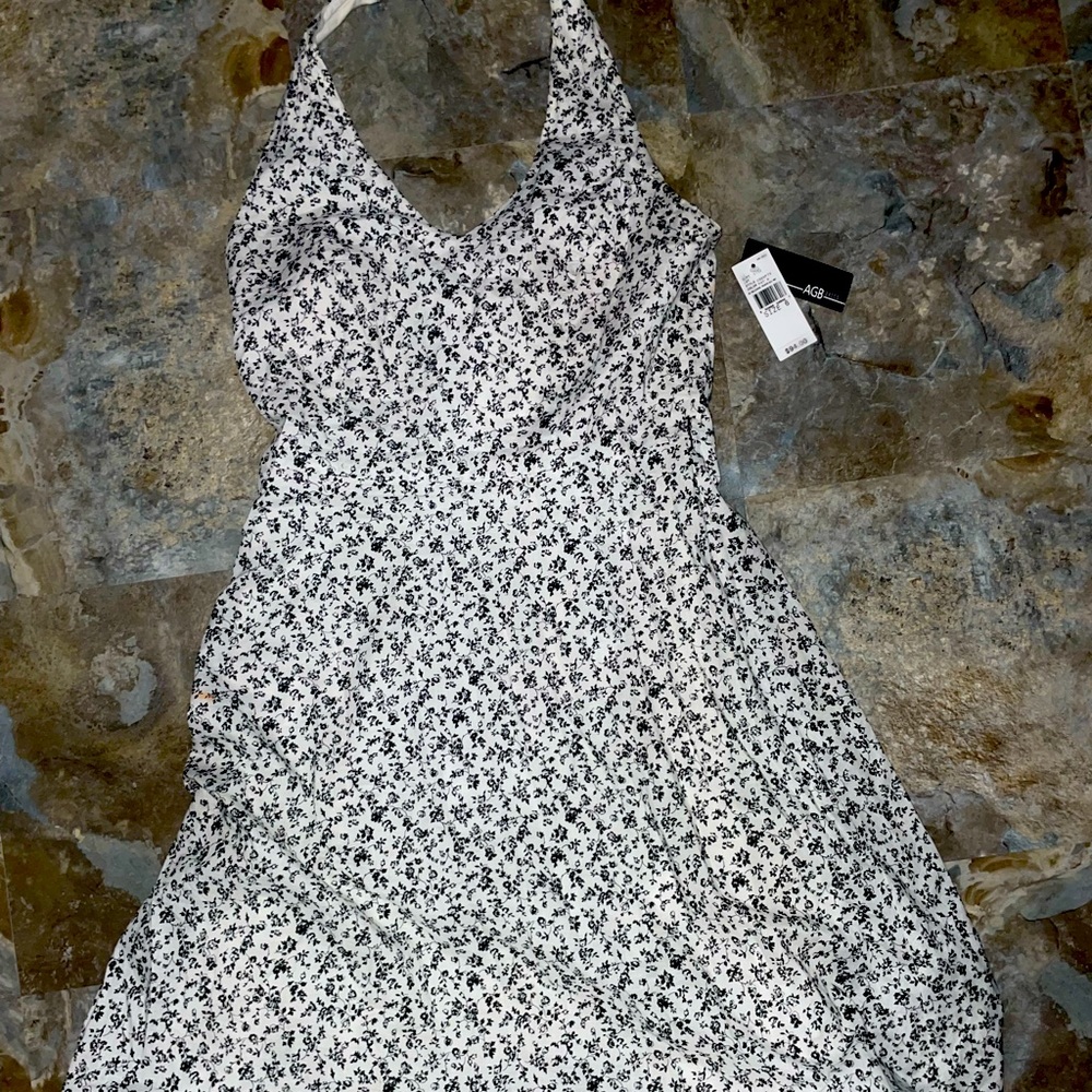 Floral halter the top dress.